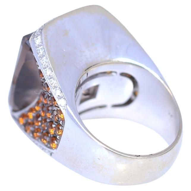 Anillo David Morris Topacio Citrino Madeira Fashion 18K, 2000 en Bueno Estado en Herzelia, Tel Aviv