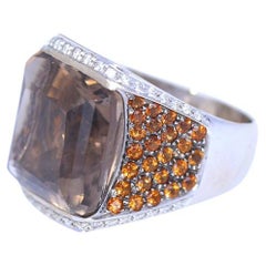 David Morris Anello Topazio Citrino Madeira Fashion 18 carati, 2000