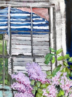 "Table Set for the Afternoon" American 20th Century Still Life Canvas Painting