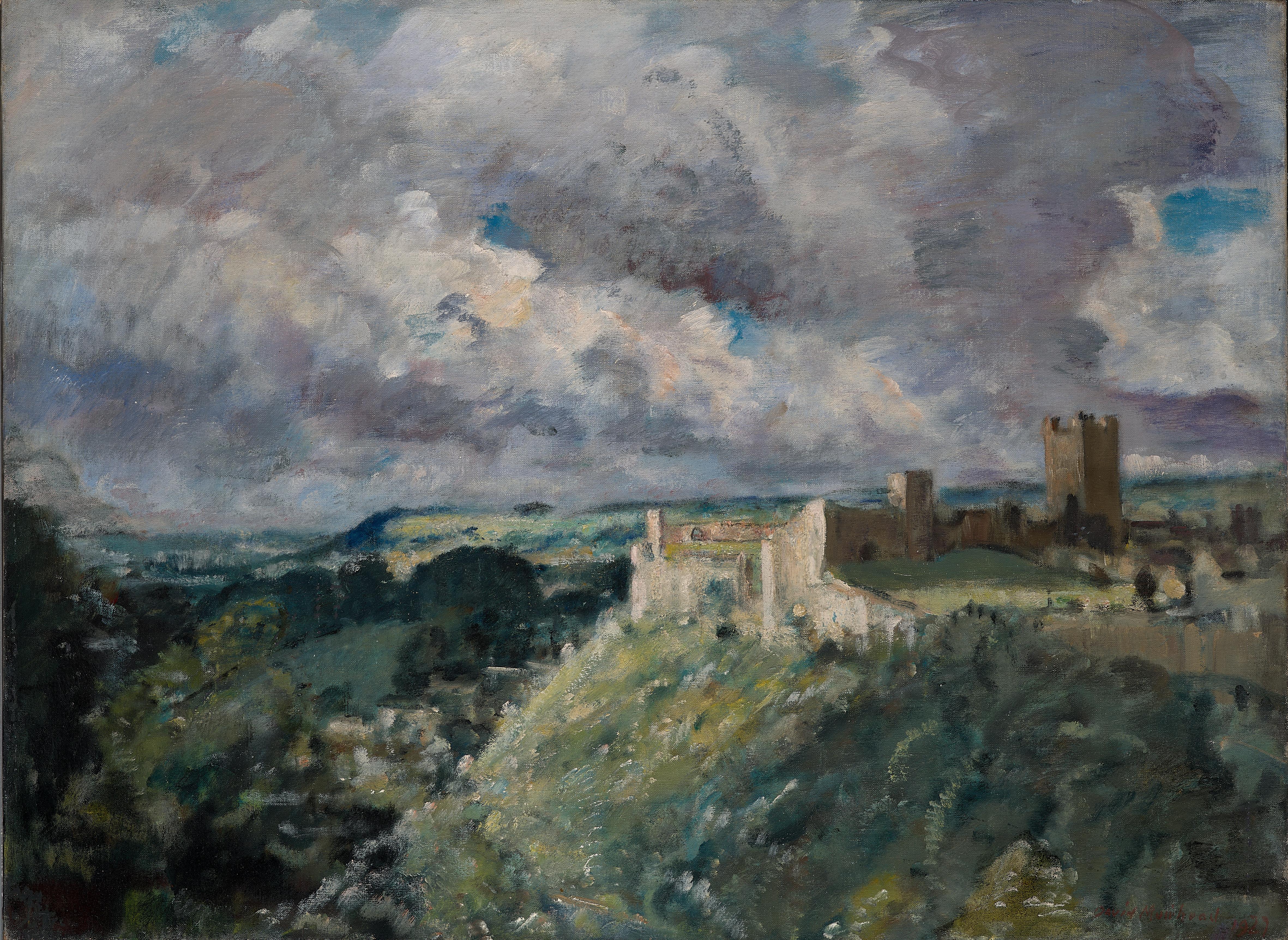Richmond Castle, Yorkshire - Painting by David Muirhead