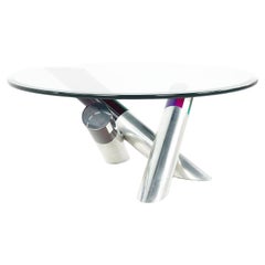 David Muniz Style Post Modern Glass and Colorful Acrylic Coffee Table