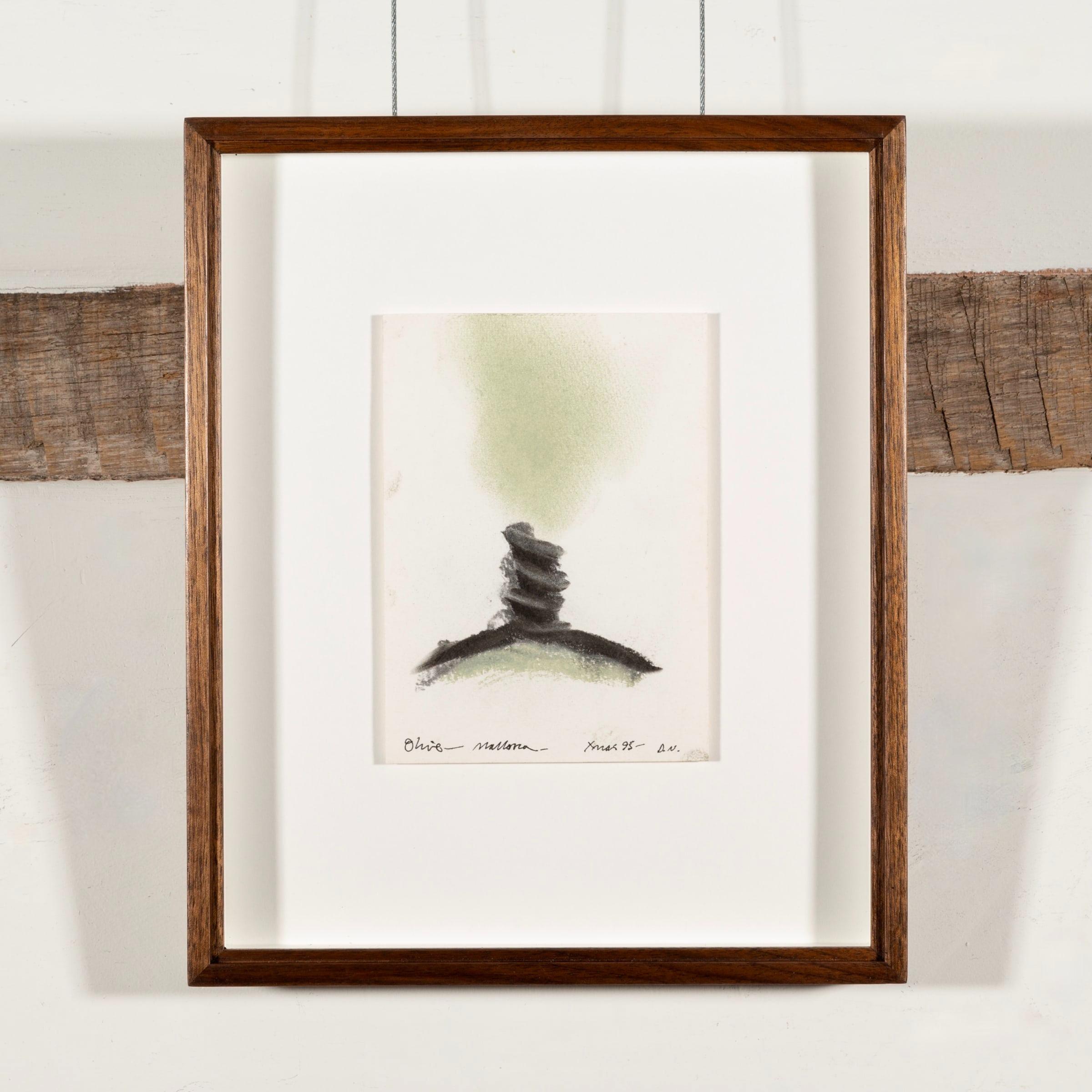 Olive, Mallorca, Chalk Pastel Work by David Nash, 1995 For Sale 1