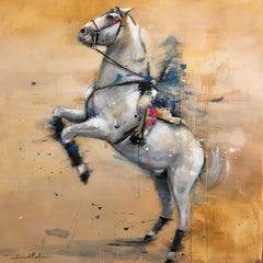 David Noalia, "Mighty", 40x40 Equine Oil Painting on Canvas