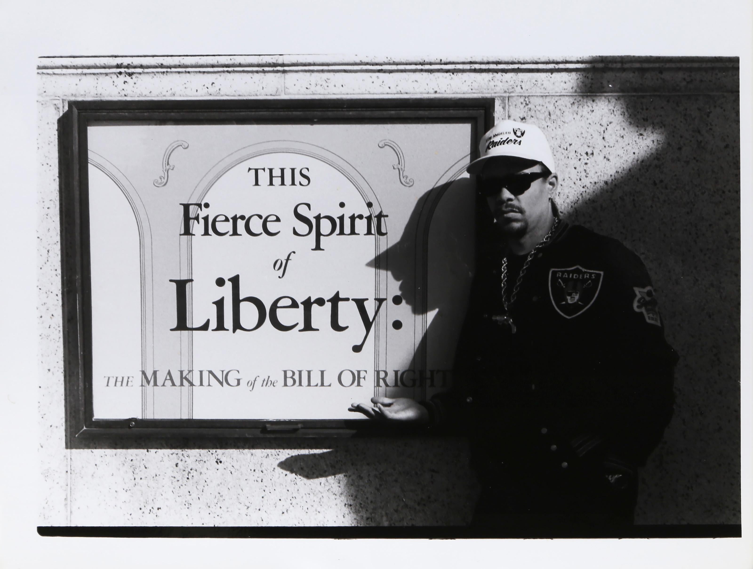 David Ogburn, American (1942 - ) - Ice-T, Medium:  Gelatin Silver Print, Image Size:  6.5 x 9.25 inches, Size:  8 x 10 in. (20.32 x 25.4 cm)



