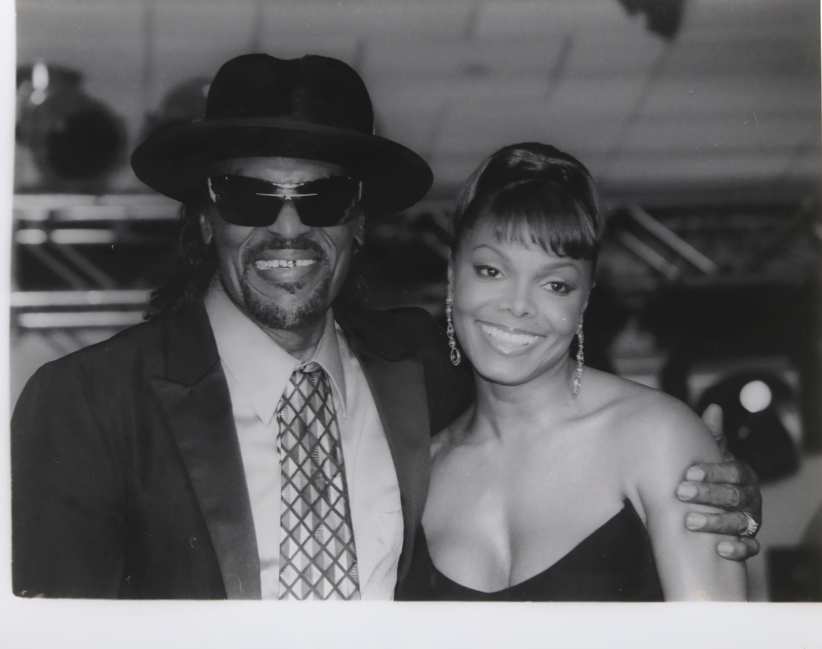 David Ogburn, American (1942 - ) - Janet Jackson and Chuck Brown, Medium:  Gelatin Silver Print, Image Size:  7.25 x 9.75 inches, Size:  8 x 10 in. (20.32 x 25.4 cm)

