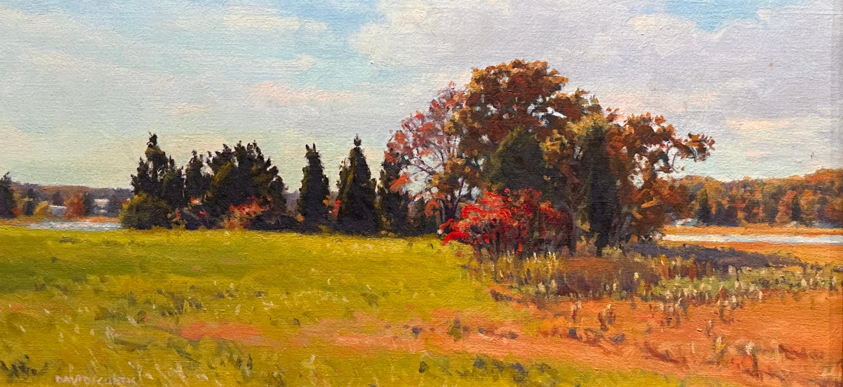 Pintor al aire libre y profesor David P. Curtis Pintura de Paisaje en venta 2