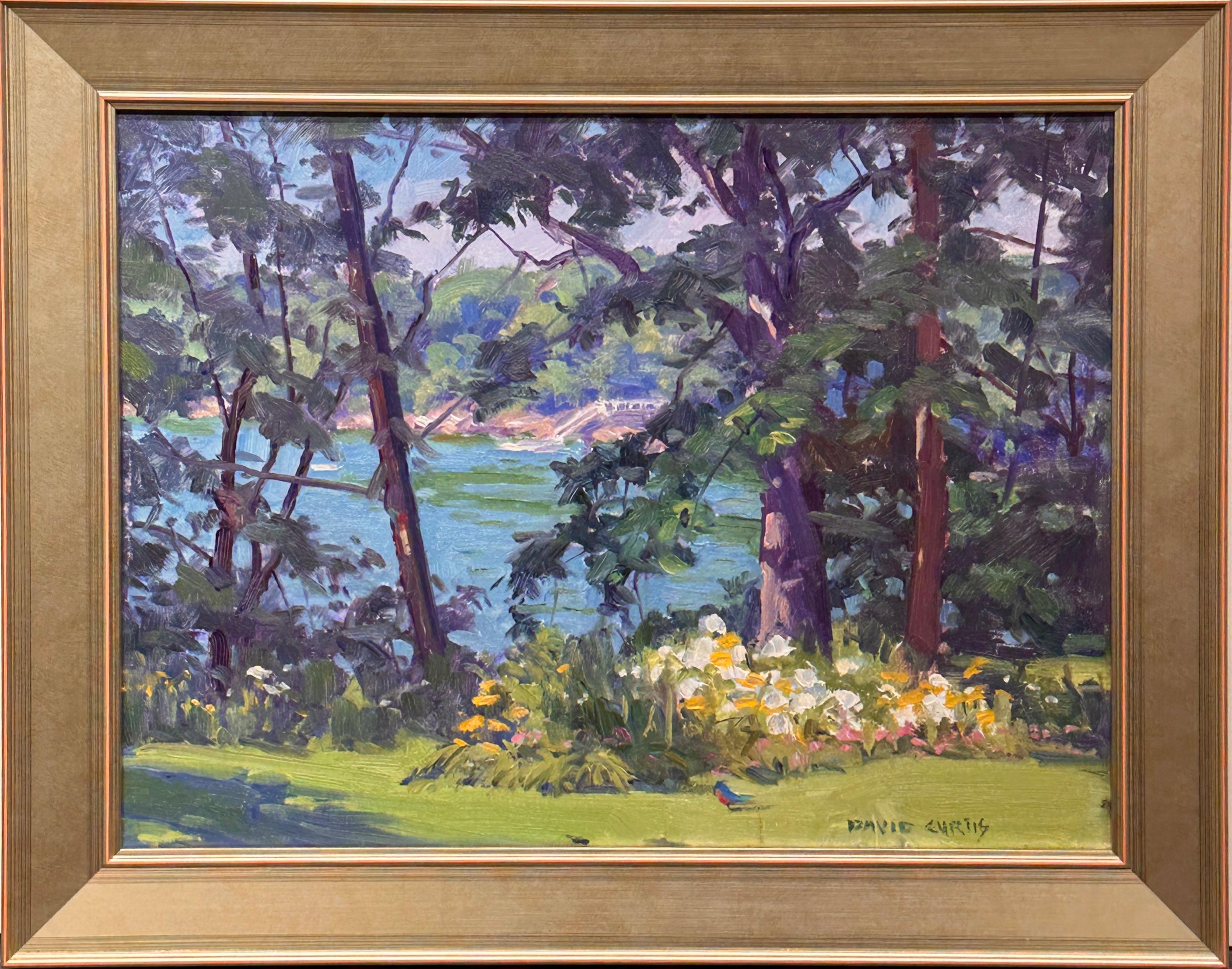« Through the Trees », l'artiste de Cape Ann David P. Curtis capture une lumière merveilleuse en vente 1