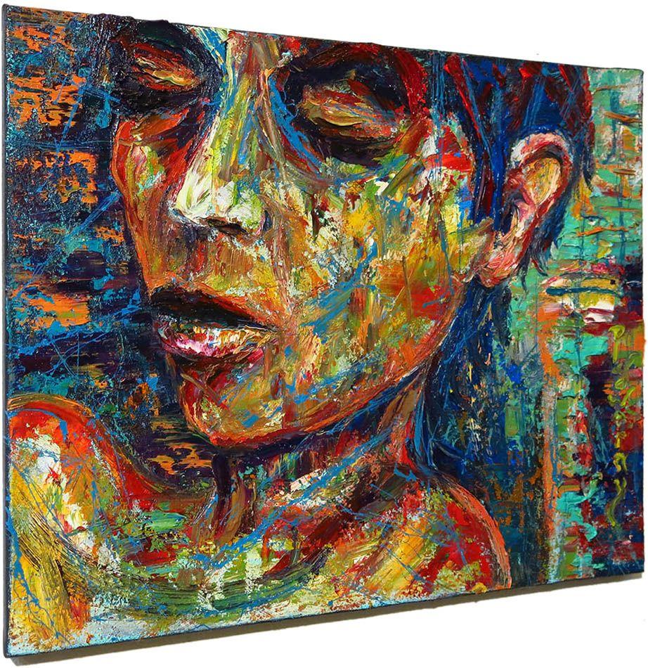 UNTITLED x1435 - Quadro ad olio originale, Pittura, Olio su tela - Painting Espressionista di David Padworny