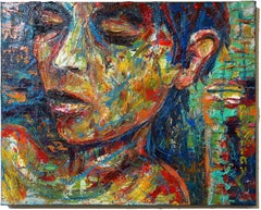 UNTITLED x1435 - Quadro ad olio originale, Pittura, Olio su tela