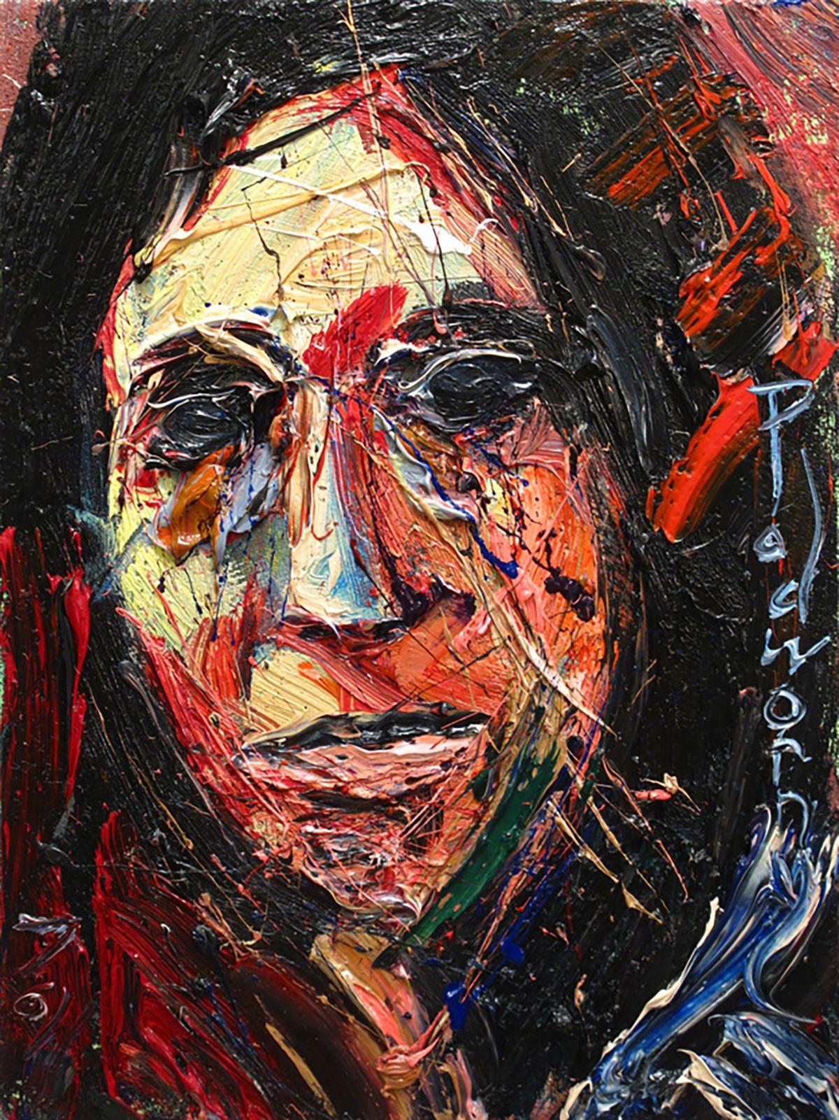 UNTITLED x253  - Ritratto originale ad olio, Pittura, Olio su tela - Painting di David Padworny