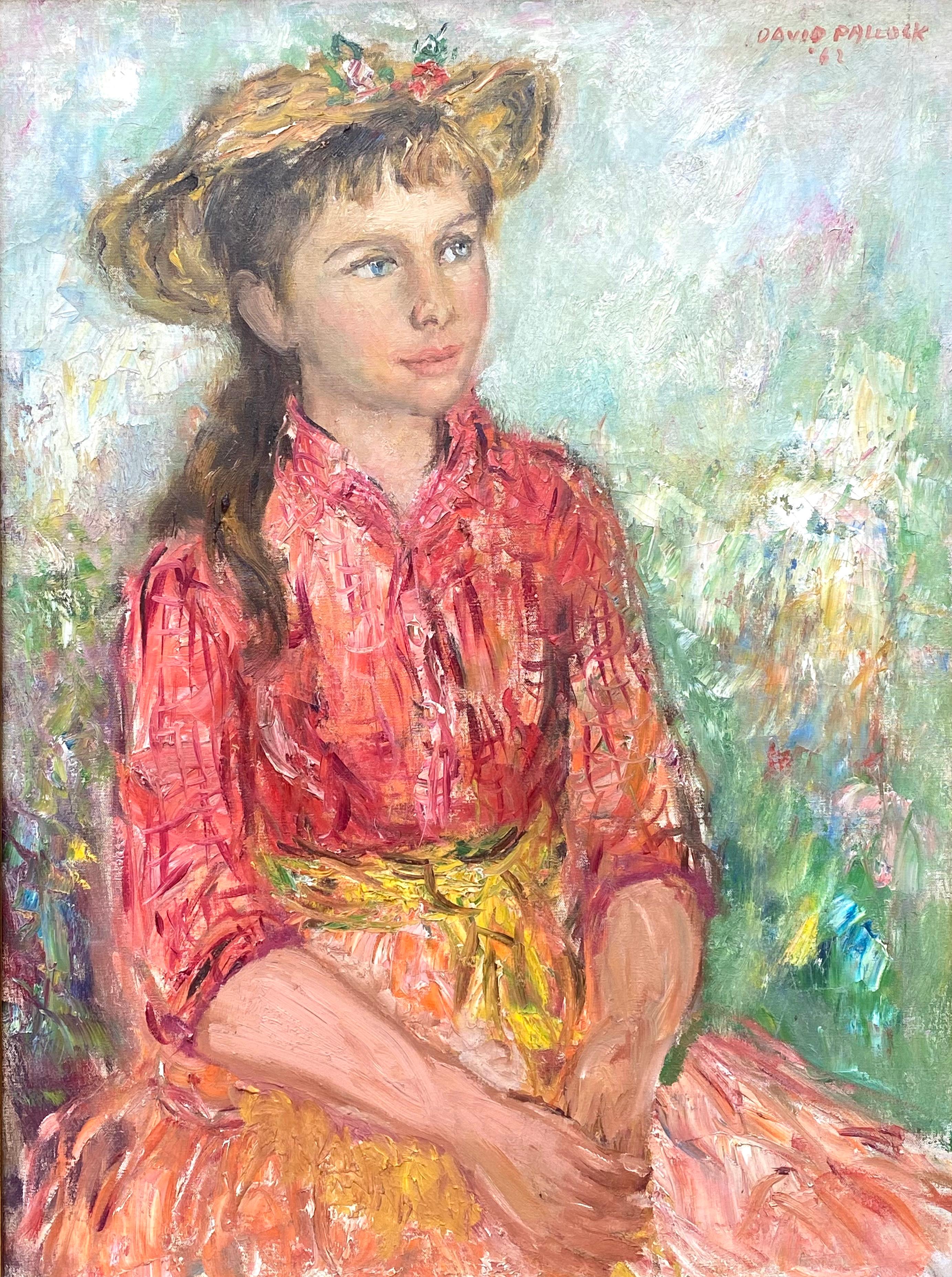 Portrait Painting di David Pallock - "Ragazza di campagna"