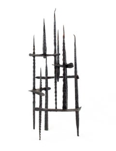 Mid Century Brutalist Iron Sculpture, Israeli Master David Palombo