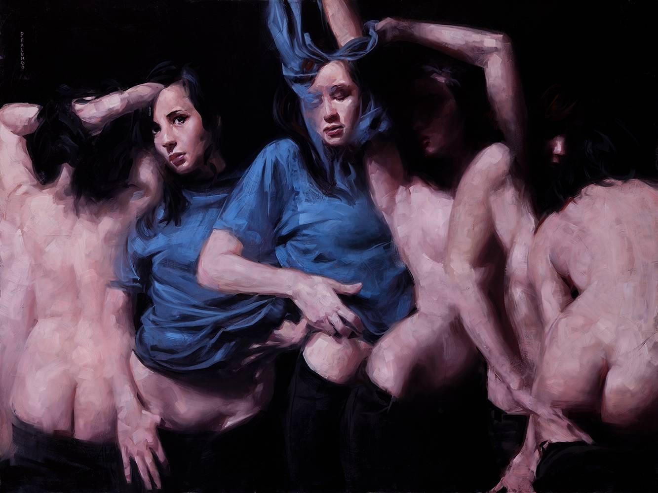 David Palumbo Nude Painting - Undressing 2
