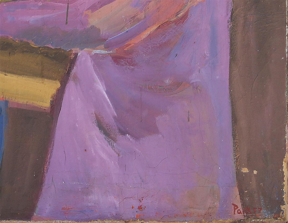 Abstraktes, figuratives Impressionistisches Gemälde zweier Mädchen, David Park zugeschrieben im Angebot 5