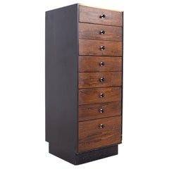 David Parmalee Founders MCM Rosewood Ebonized Ash 8 Drawer Jewel Lingerie Chest