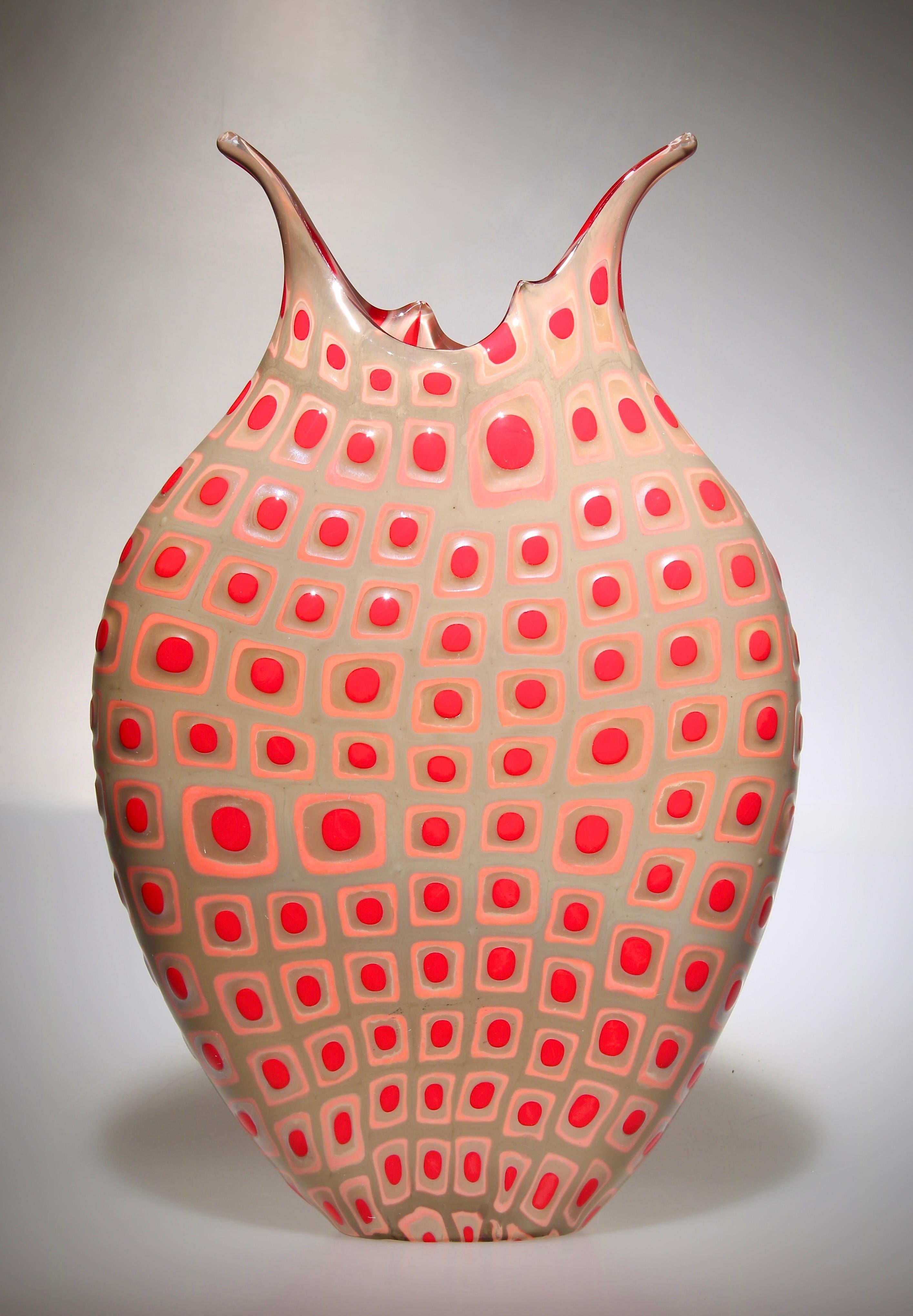 David Patchen Abstract Sculpture – Crimson Adobe Foglio 7853