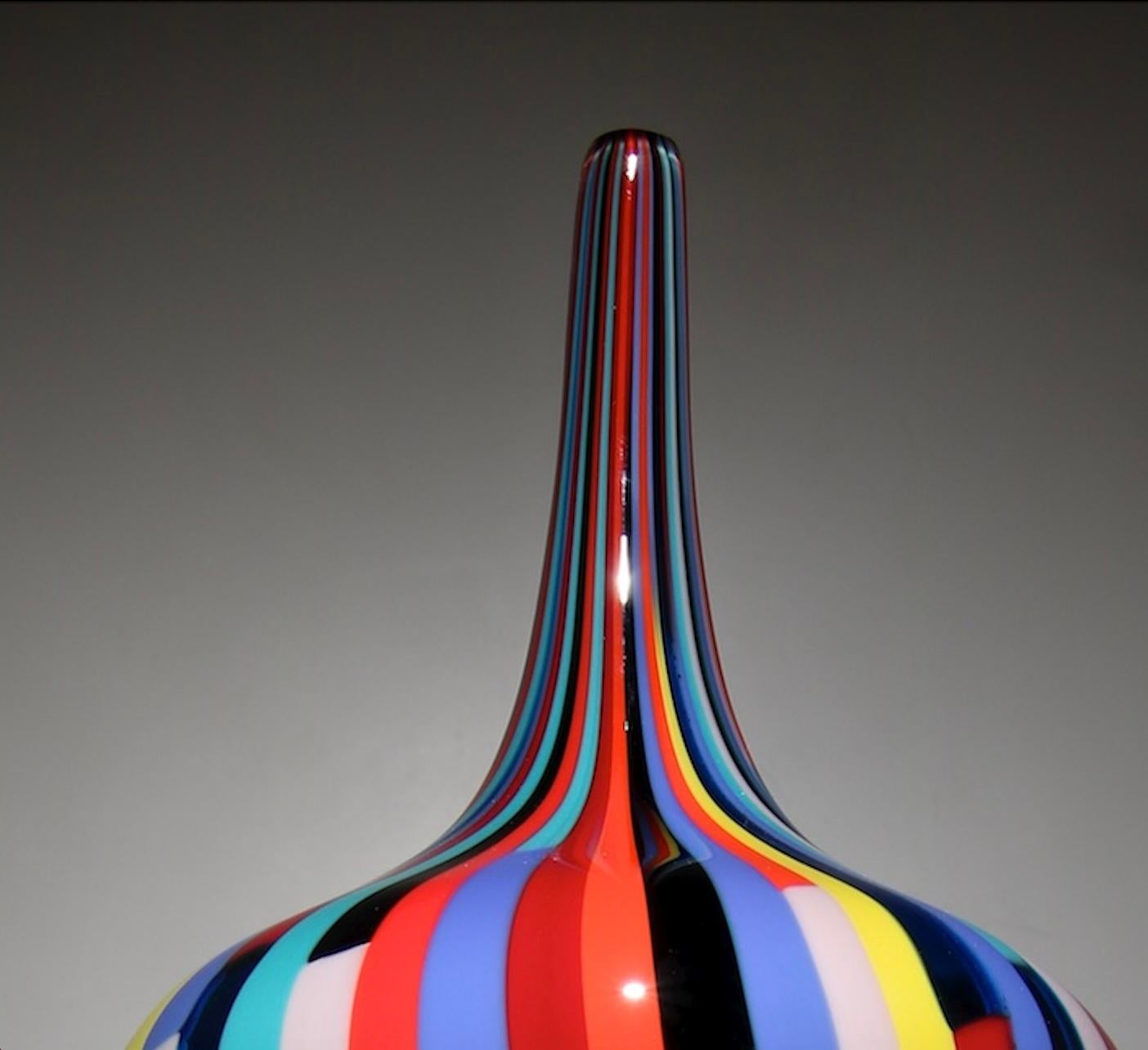 Mixed Cane Parabola 4476 - Sculpture by David Patchen