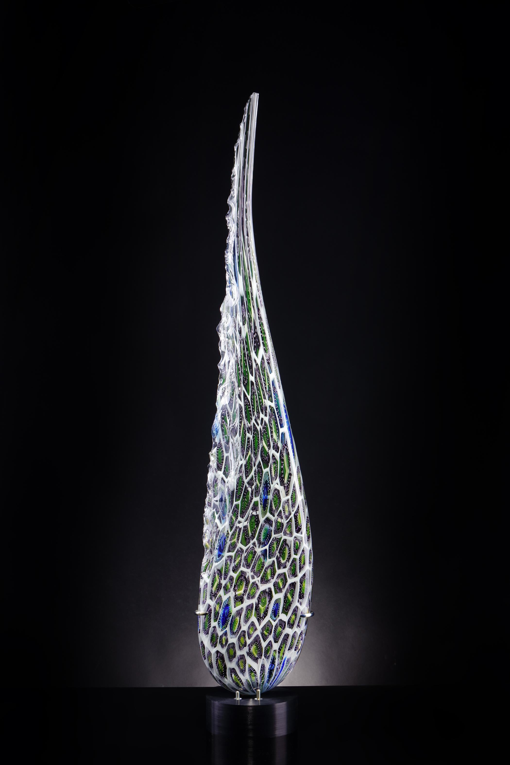 David Patchen Abstract Sculpture - Nebula Clovis 5867 (glows in the dark)- Collaboration with James Devereux