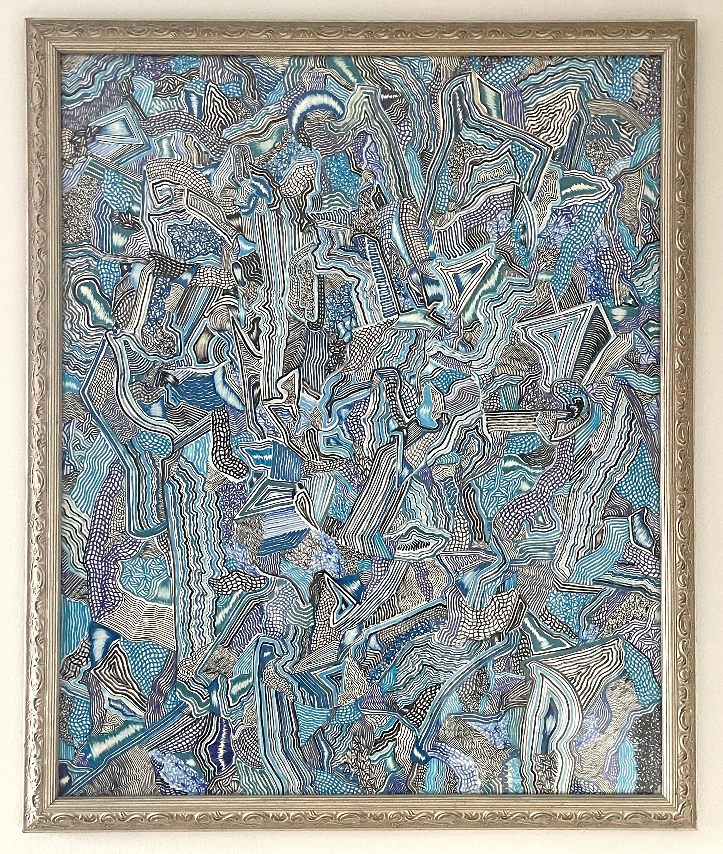 Arte Contemporanea Americana di David Paul Kay - Acquamarina in vendita 1