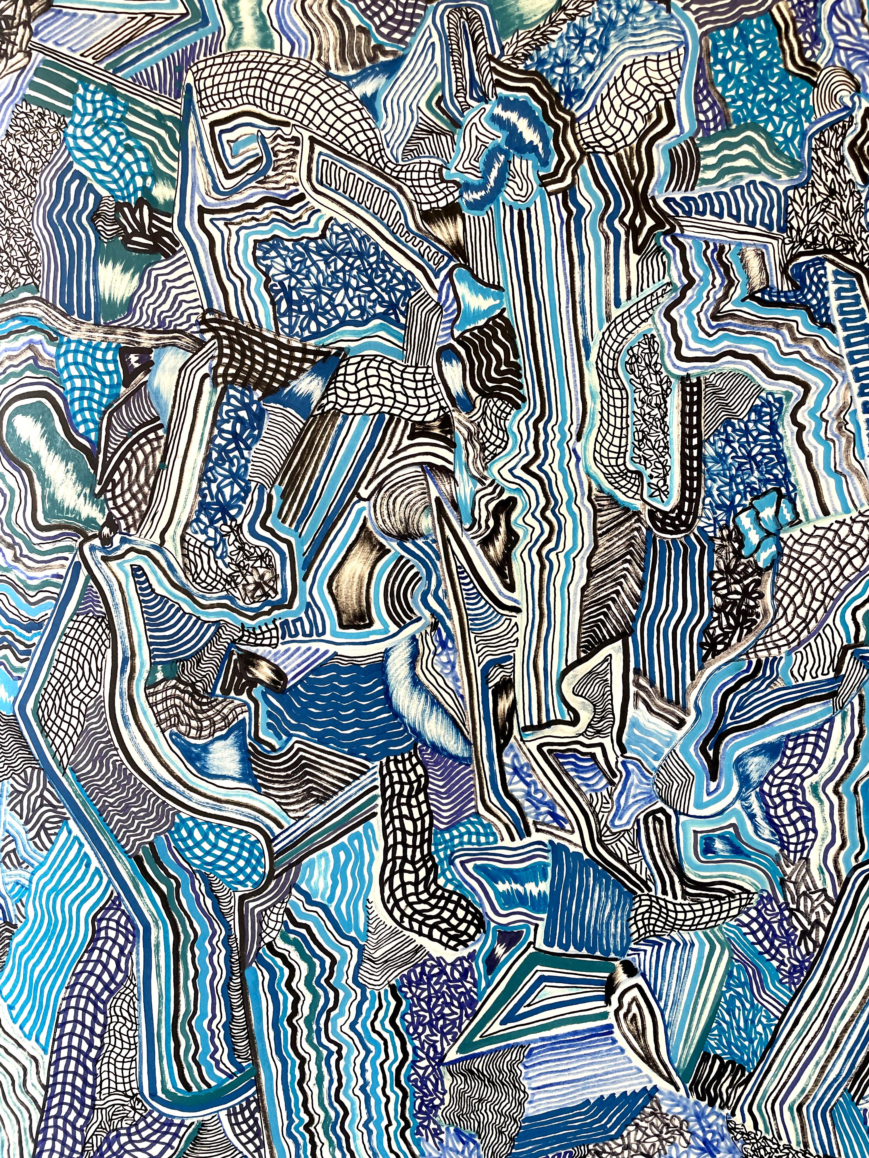Arte Contemporanea Americana di David Paul Kay - Acquamarina in vendita 5