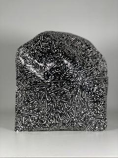 "Untitled in Black and White" Sculpture abstraite contemporaine