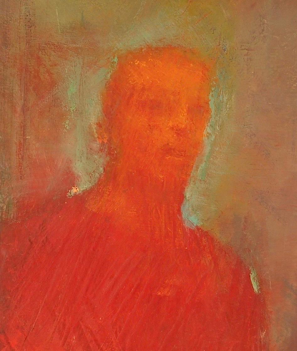 Ritratto in camicia rossa - Painting di David Paulson