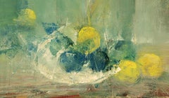 Natura morta con prugne e limoni