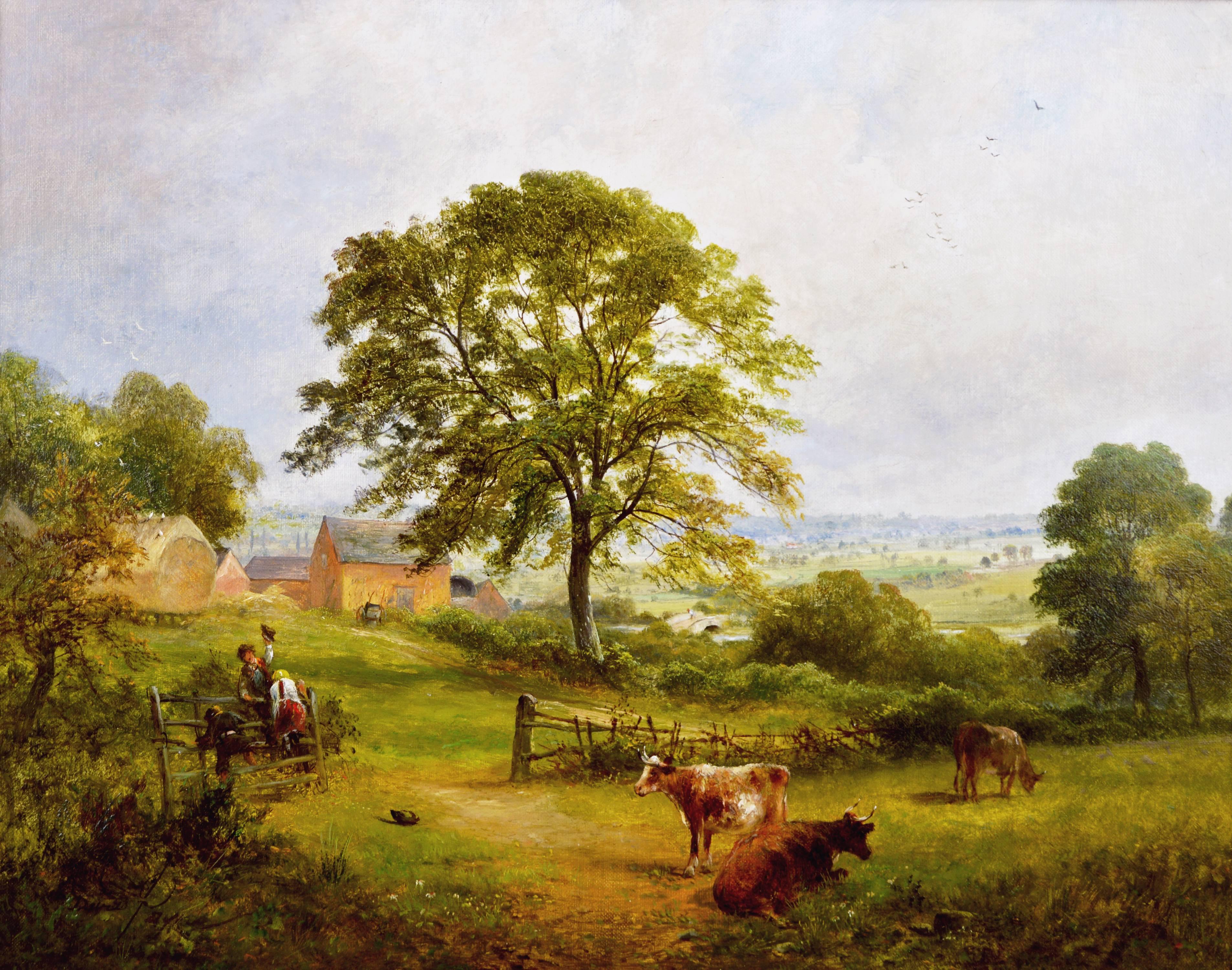A Derbyshire Farm - Painting by David Payne