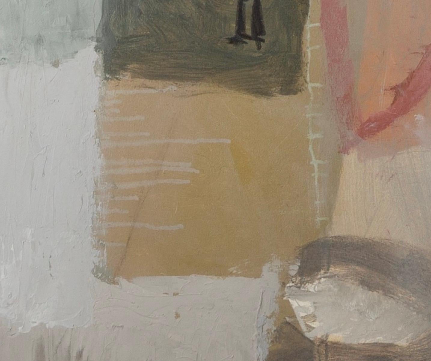 Passeggiata sul promontorio, Acrilico su tela, Pittura astratta di paesaggio con alberi, 2016 in vendita 2