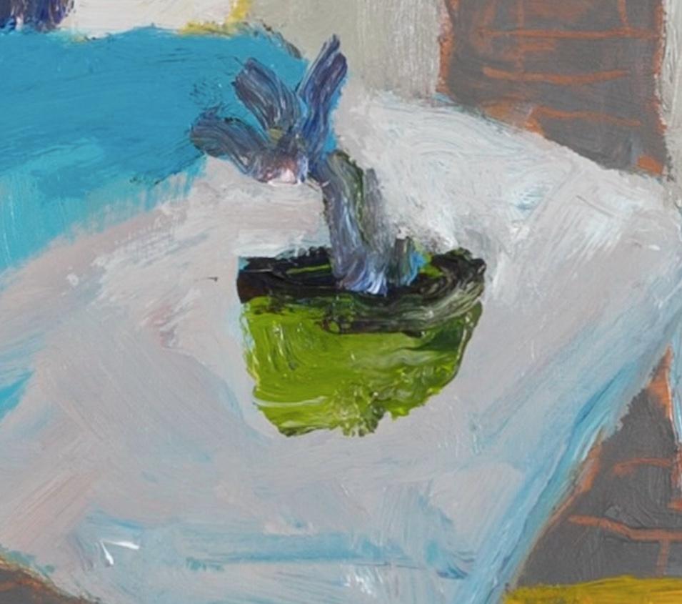 Sobremesa (Manzanos), 2016 - Pintura acrílica contemporánea de interior, Plantas en venta 1