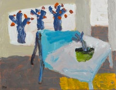Table Top (Apple Trees), 2016 - Contemporary Interior Acrylic Painting, Plants