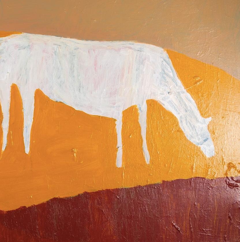 Caballo Blanco, 2024 - Rojo, Naranja, Blanco, Pintura Contemporánea Acrílico sobre Lienzo en venta 2