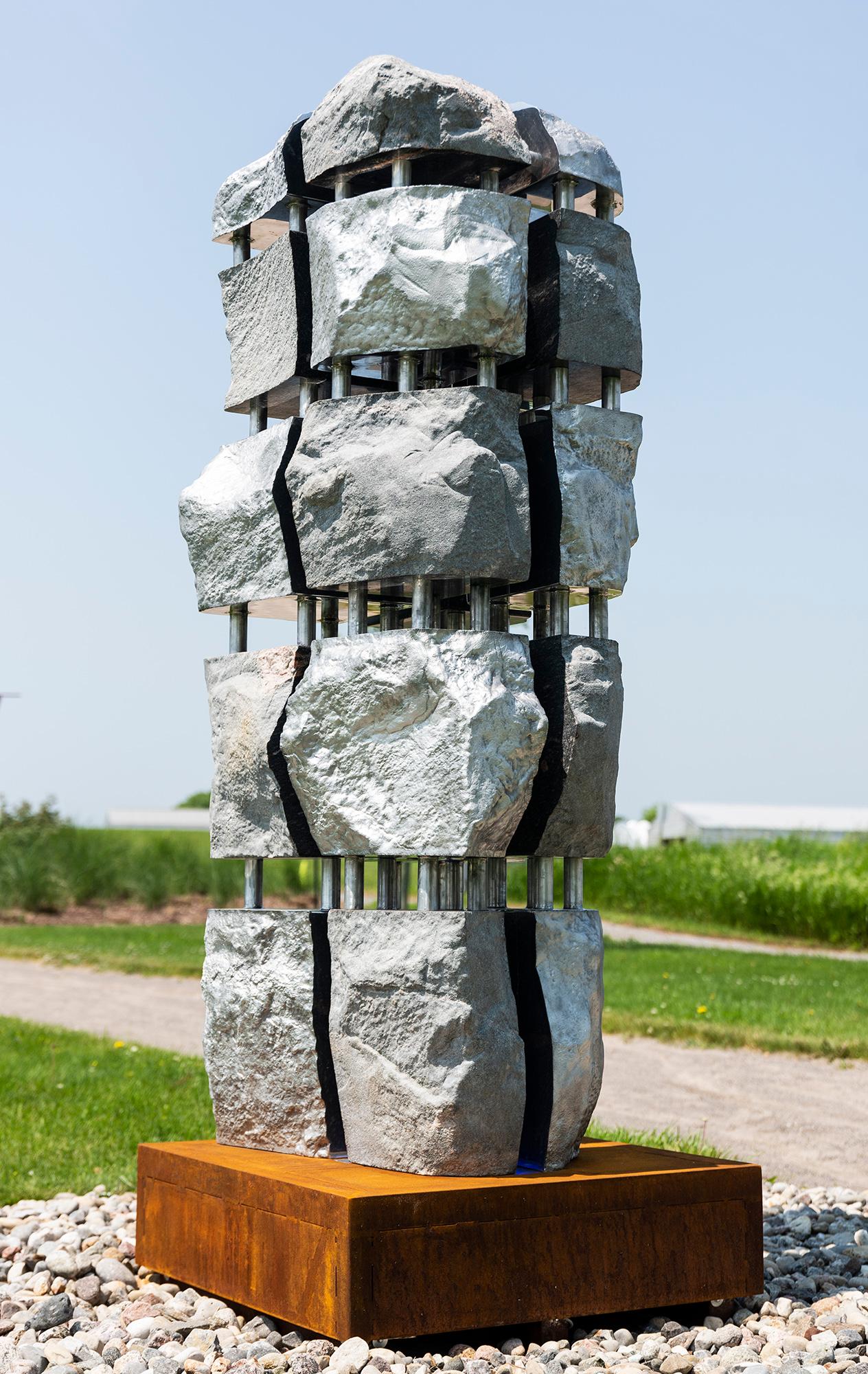 Geological Survey No3 - contemporary, abstract, multimedia, outdoor sculpture For Sale 8