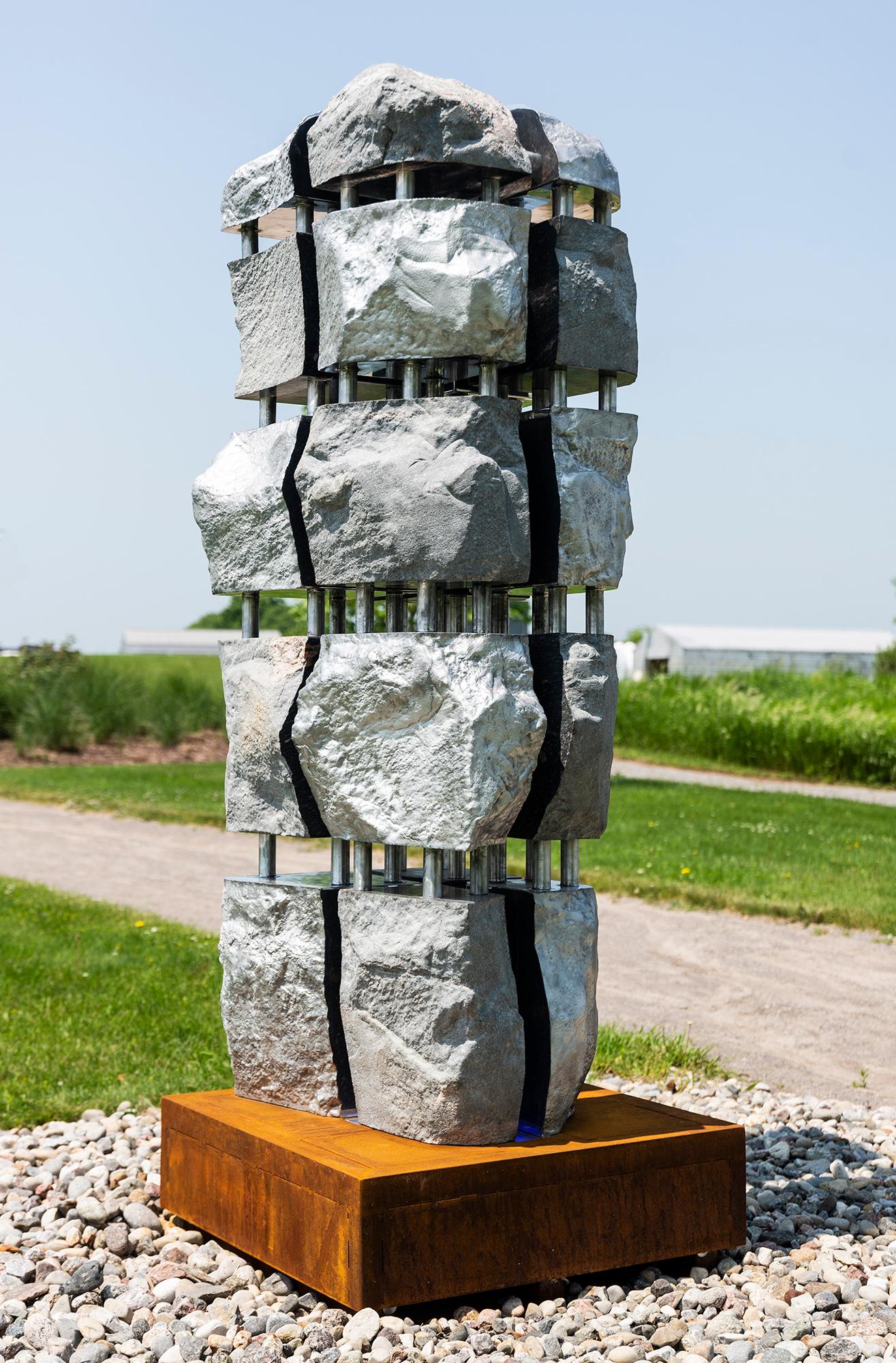 Geological Survey No3 - contemporary, abstract, multimedia, outdoor sculpture For Sale 9