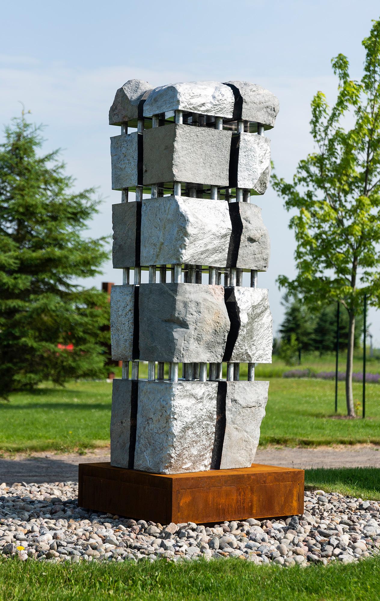 Geological Survey No3 - contemporary, abstract, multimedia, outdoor sculpture - Contemporary Sculpture by David Perrett