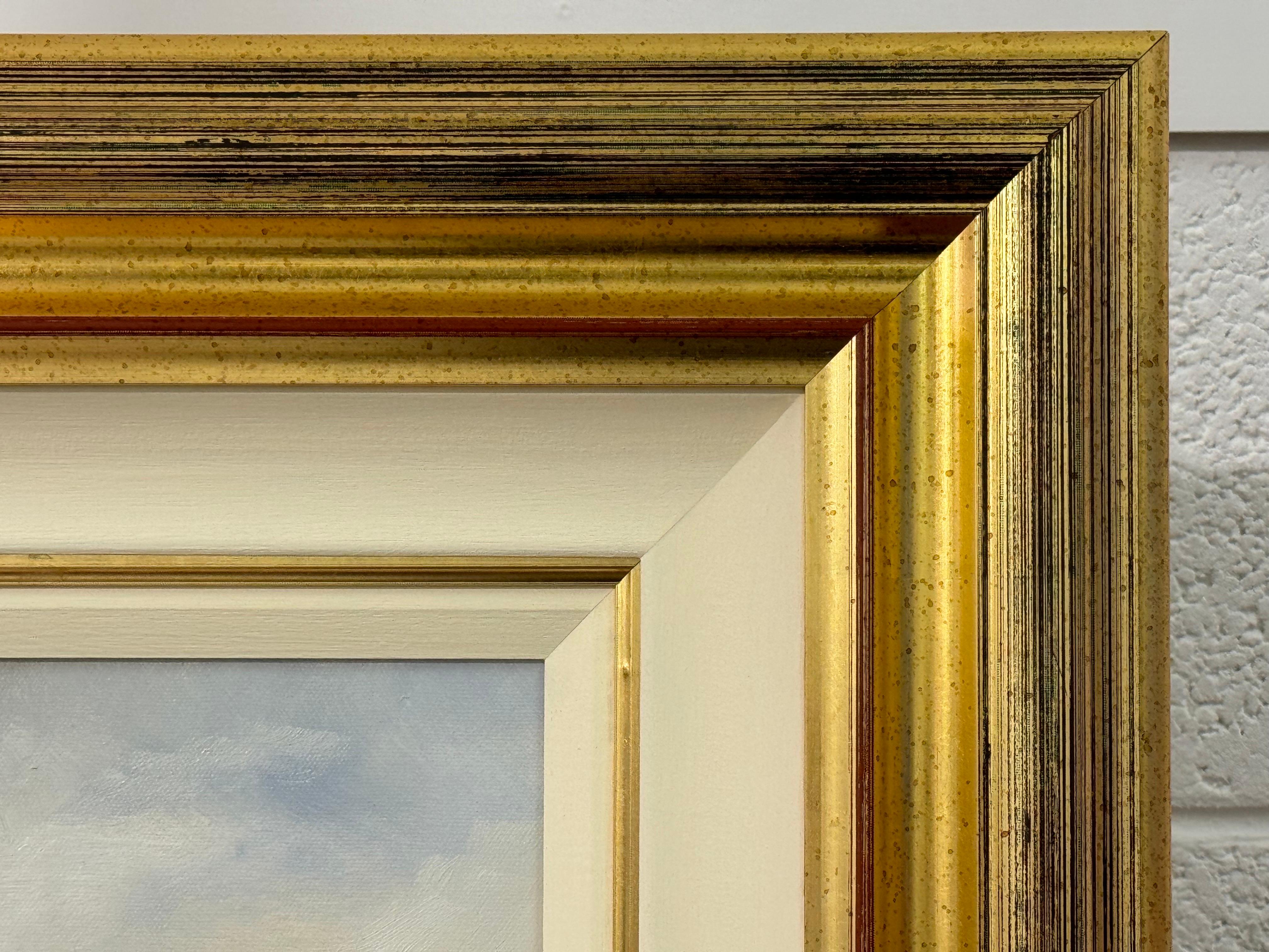 Pintura al óleo de una cabaña en los escarpados acantilados y la costa de Irlanda del Norte en venta 2
