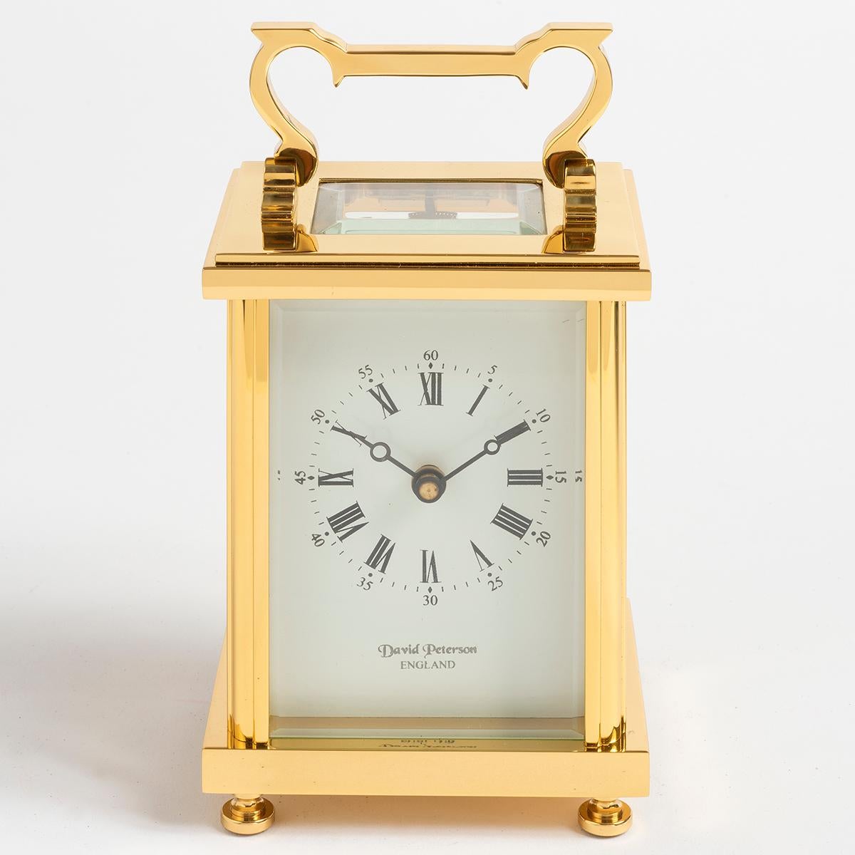 Horloge de chariot Boite Carriage DP/ BT d'Angleterre, 8 jours, 11 rubis et pièces d'enveloppes Excellent état - En vente à Canterbury, England