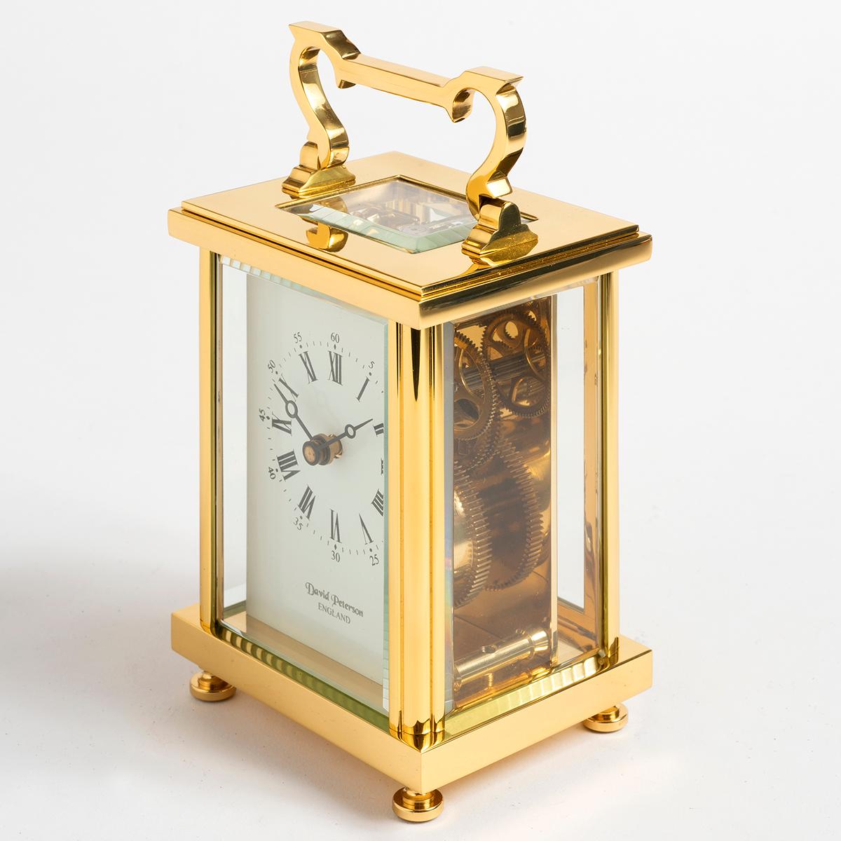 Horloge de chariot Boite Carriage DP/ BT d'Angleterre, 8 jours, 11 rubis et pièces d'enveloppes Unisexe en vente
