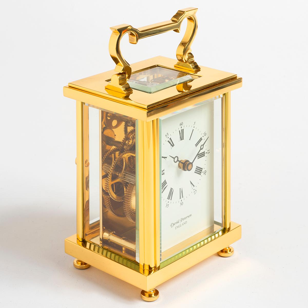 Horloge de chariot Boite Carriage DP/ BT d'Angleterre, 8 jours, 11 rubis et pièces d'enveloppes en vente 1