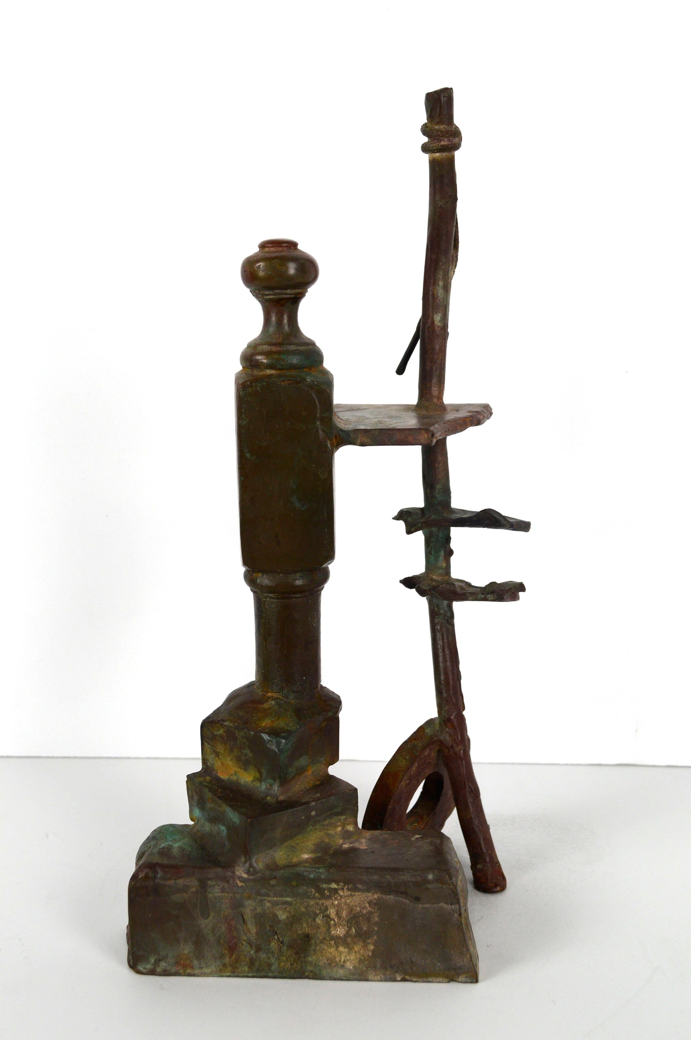 Sculpture d'assemblage moderne abstraite en bronze - Or Abstract Sculpture par David Phelps