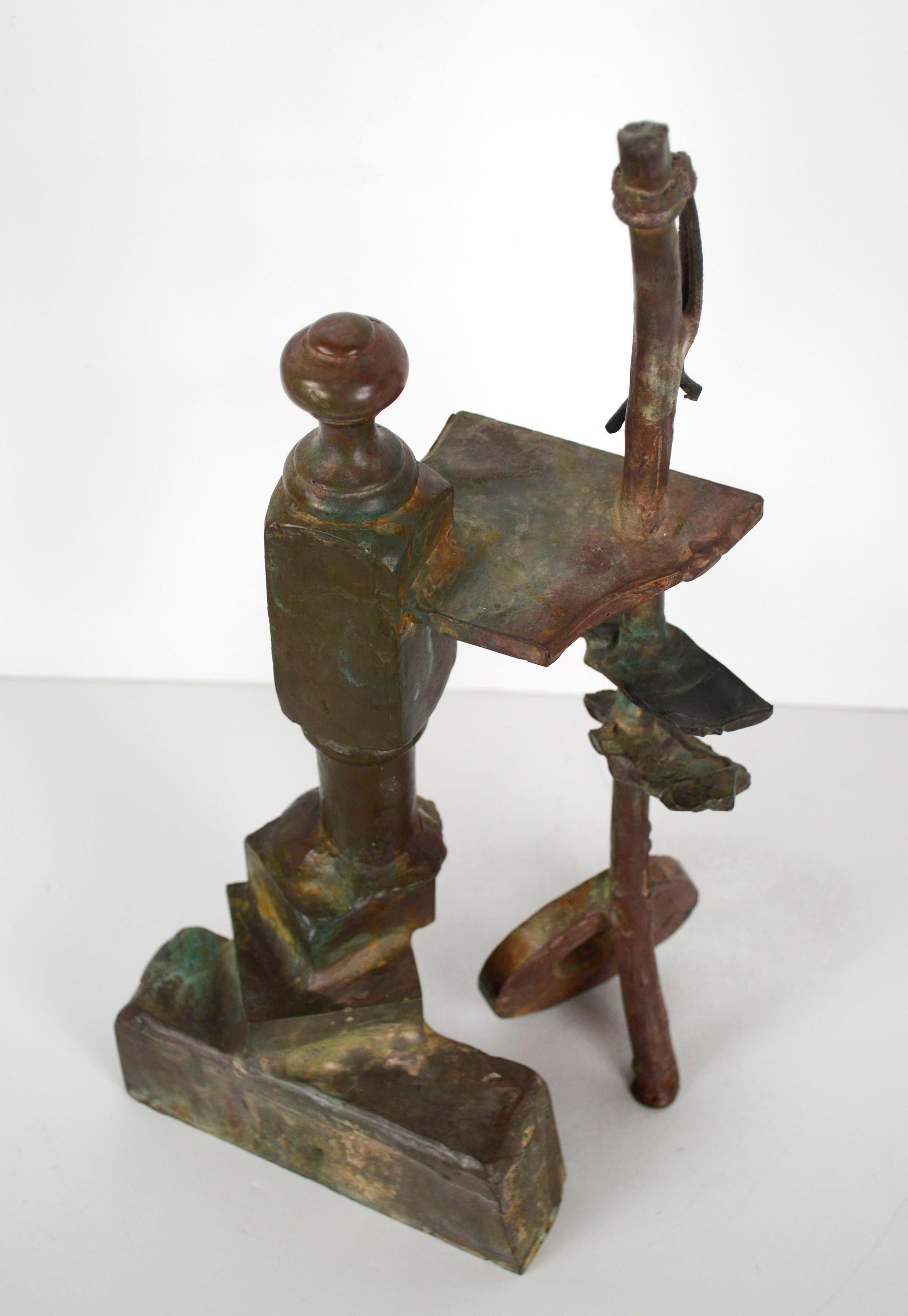 David Phelps Abstract Sculpture - Modern Abstract Bronze Assemblage Sculpture