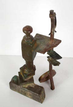 Modern Abstract Bronze Assemblage Sculpture