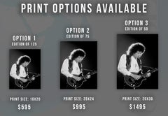 Brian May of Queen Playing Guitar Fine Art Print