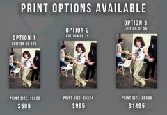 Candid Eddie Van Halen Outdoors Fine Art Print