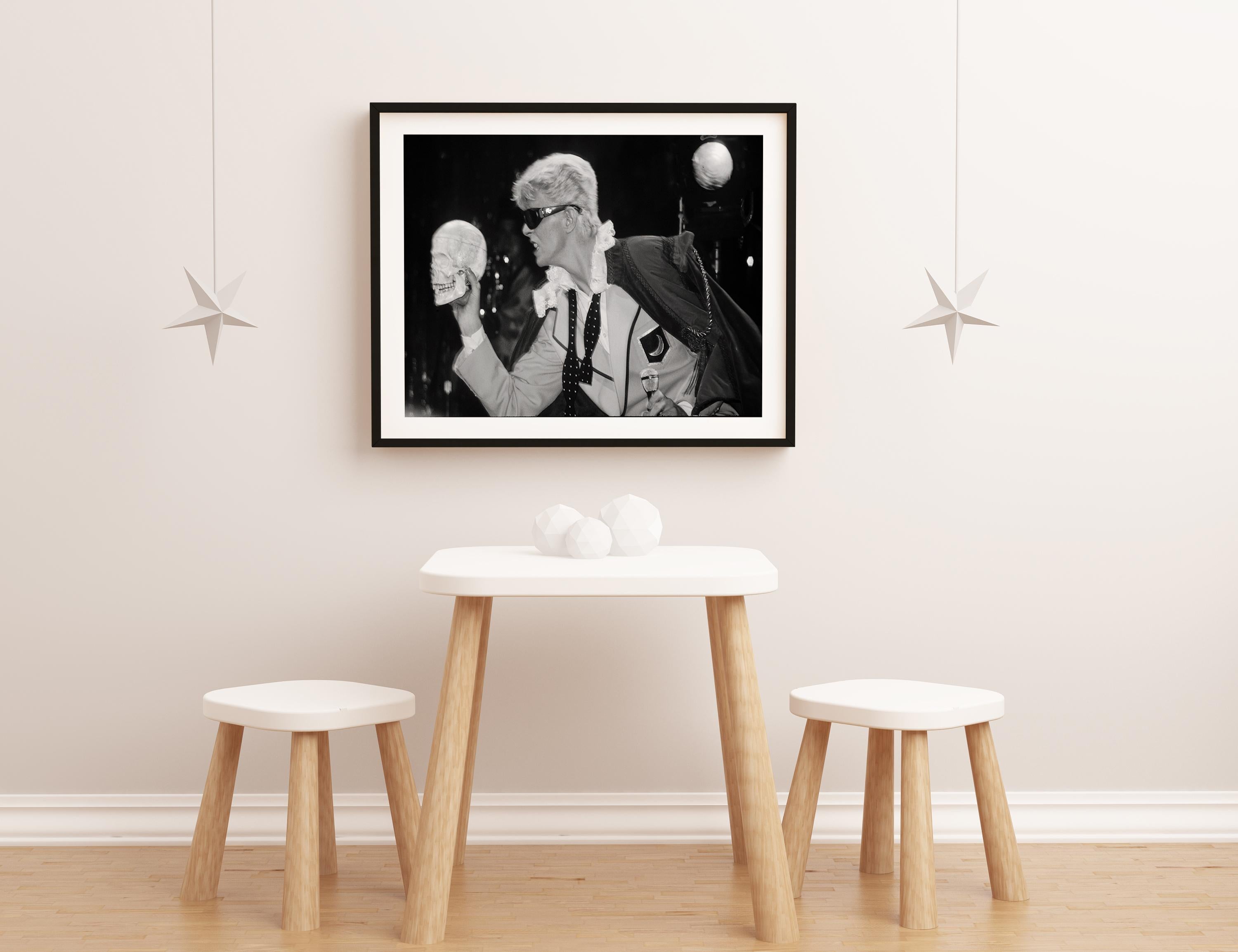 David Bowie on Stage with Skull Fine Art Print For Sale 1