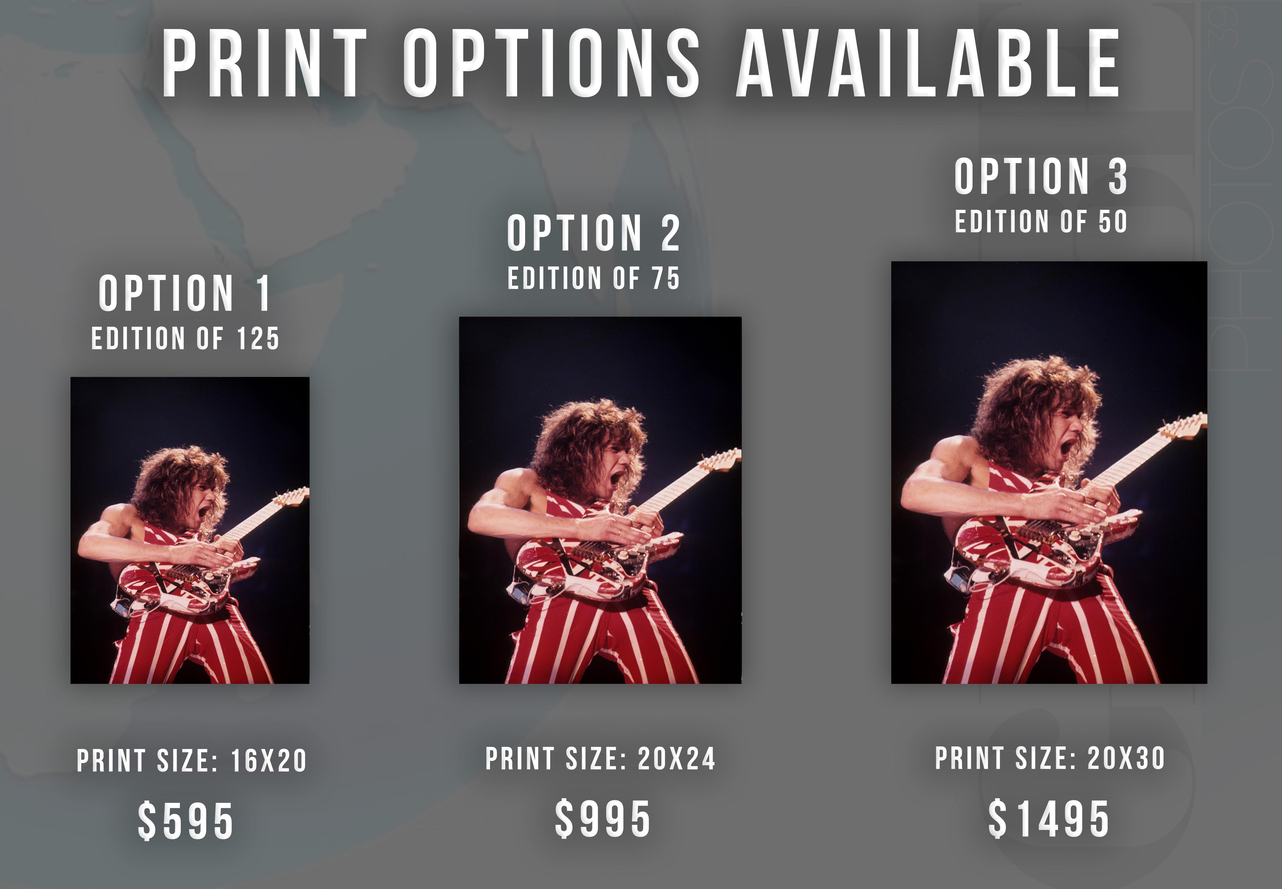 Eddie Van Halen Rocking Out Fine Art Print - Photograph by David Plastik