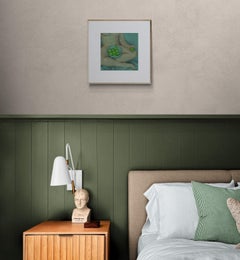 Sans titre (autoportrait, nu, pommes, bol, vert, sarcelle, peau, pouvoir, désir)