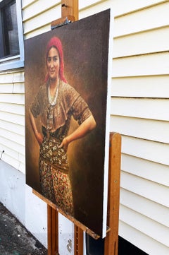 The Red Headscarf, Oil Painting