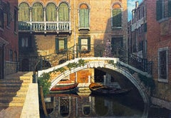 Time on the Bridge, Oil Painting