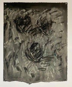 Pittura australiana espressionista astratta a guazzo su carta sagomata